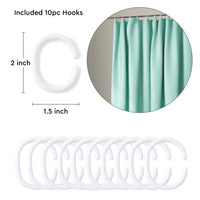 Polyester ZZ Teal Shower Curtain (Pack of 1)