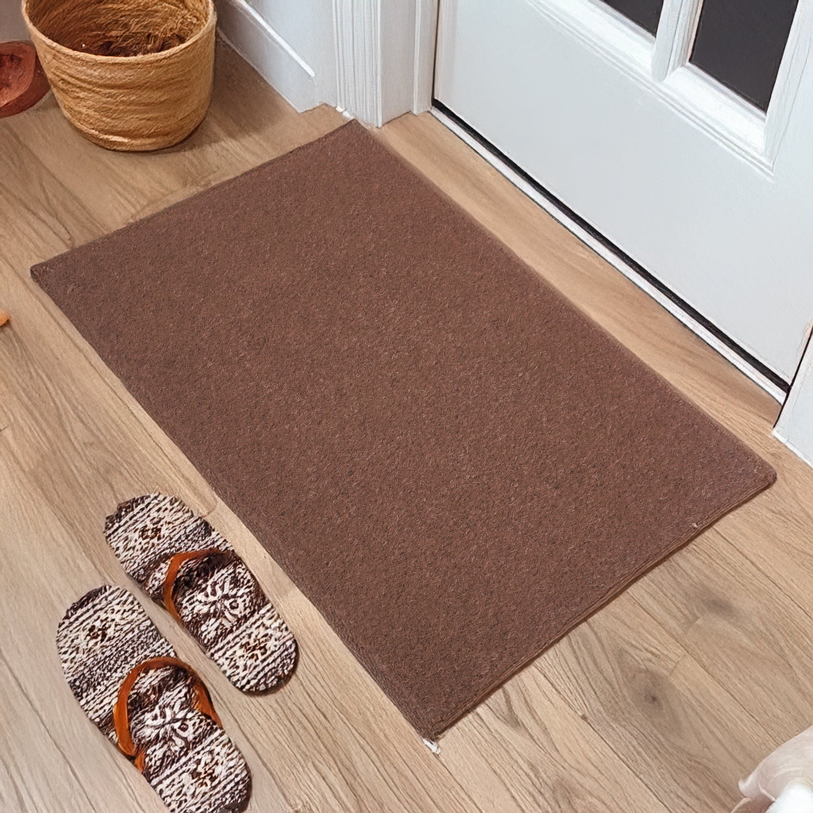 Coir Door Mats for Home Entrance Thick Anti-slip Welcome Doormat with PVC Back | Ideal for Indoor, Outdoor, Patio, Home and Office | Durable and Easy to Clean