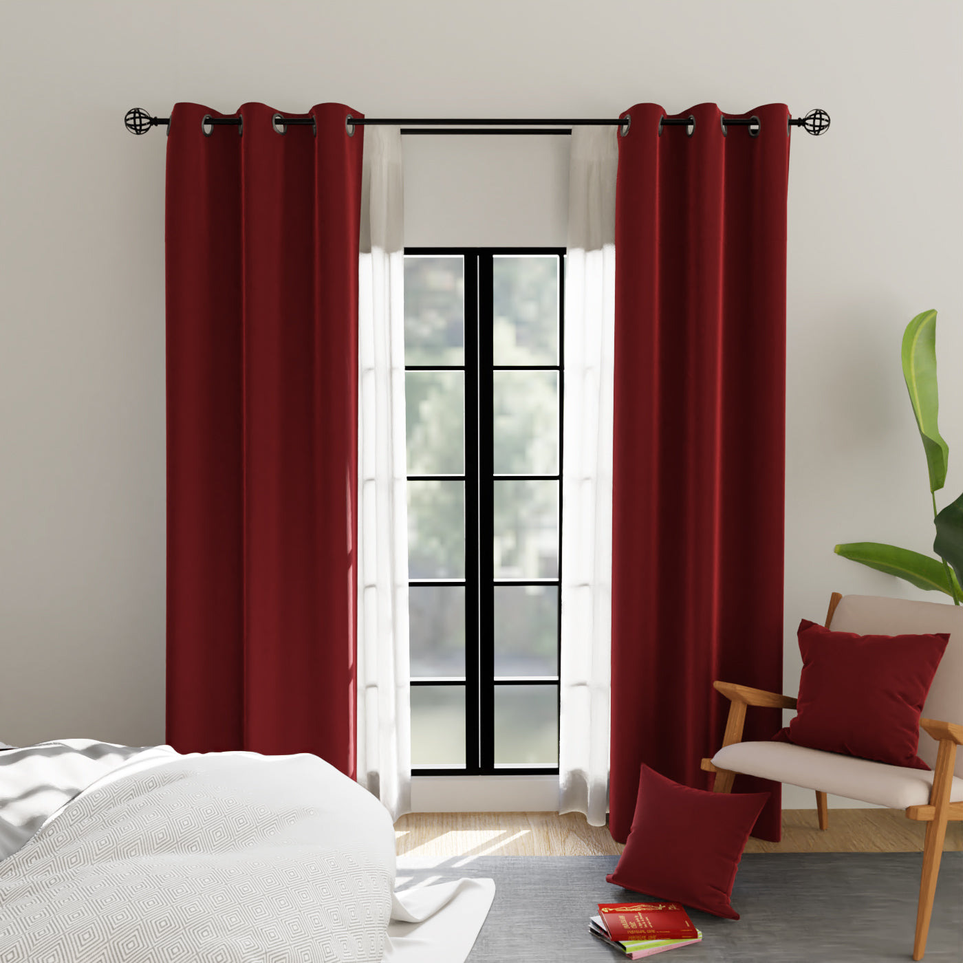 Blackout Polyester Fabric for Curtains - By the Meter - Perfect for use as Door Curtains, Window Panel Drapes for Bedrooms, Blackout Blinds