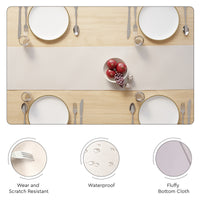 PVC Leather Cream Table Runner (Pack of 1)