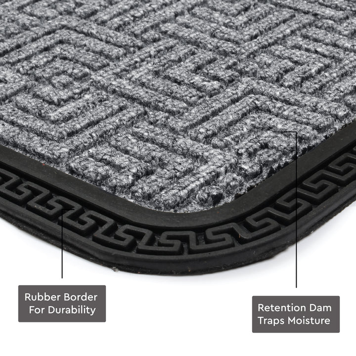 Polypropylene Main Door Entrance Mats Welcome Mat with Rubber Border | Anti Slip Rubber Backing | Ideal for Home, Outdoor, Balcony, Office | Pack of 1
