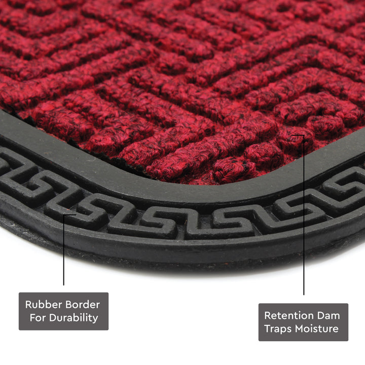 Polypropylene Main Door Entrance Mats Welcome Mat with Rubber Border | Anti Slip Rubber Backing | Ideal for Home, Outdoor, Balcony, Office | Pack of 1
