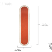 Cotton Coral & Off White Table Runner (Pack of 1)