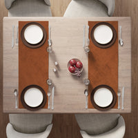 Quilted Velvet Orange Table Runner