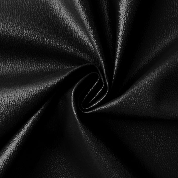PVC Leather Black Cushion Cover (Pack of 2)