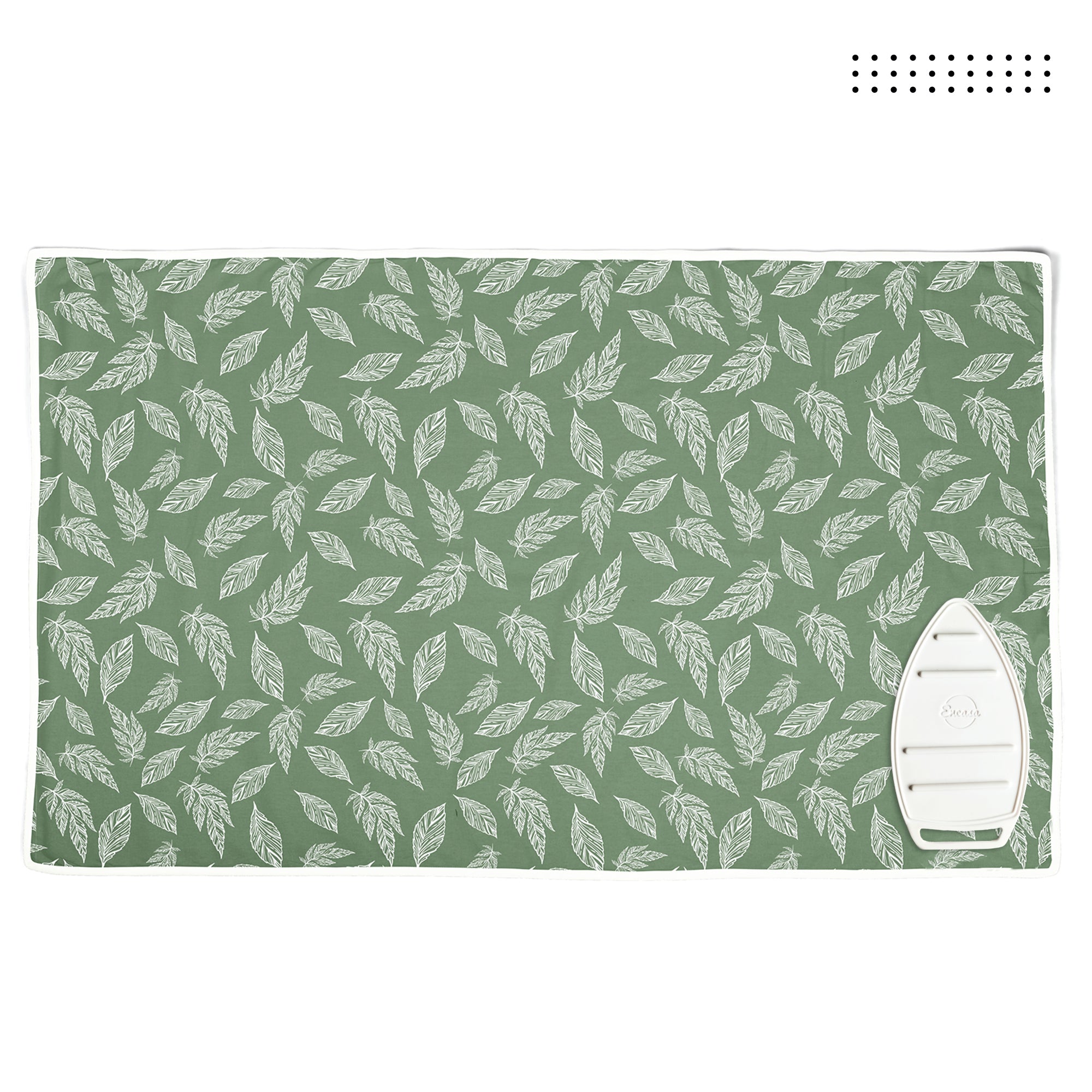Big Leaves Green Ironing Mat (Pack of 1)