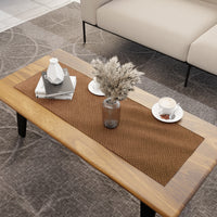 Quilted Velvet Brown Table Runner