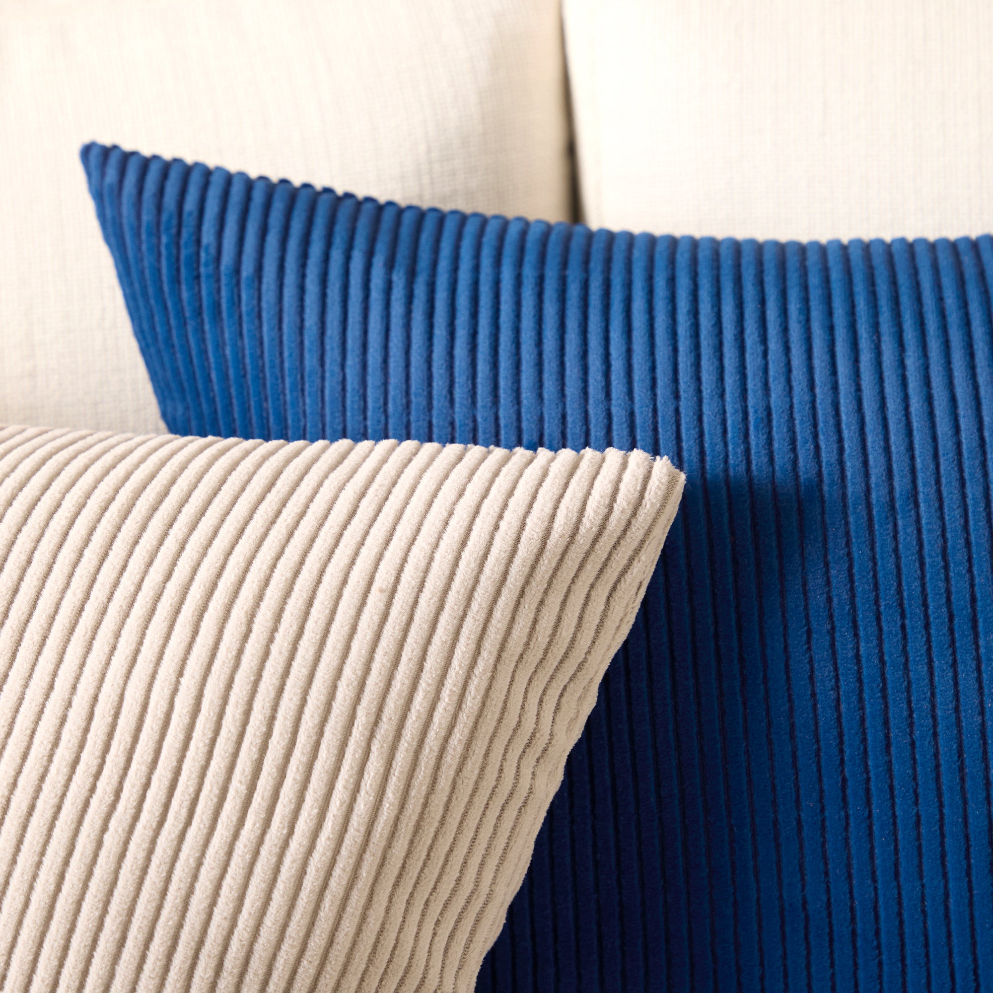 Corduroy Light Grey Cushion Cover