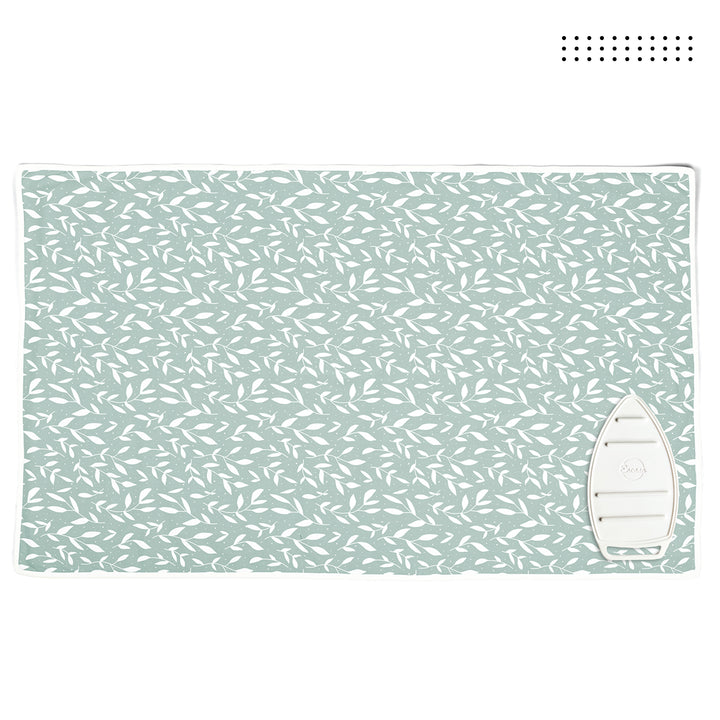 20s Sheeting Green Leaflet Ironing Mat (Pack of 1)