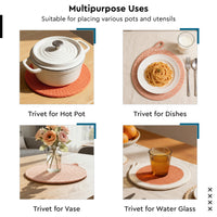 Cotton Coral Multi Combo Trivet