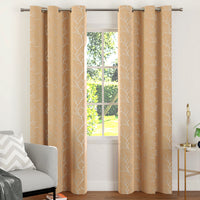 Blackout Polyester Fabric by Meter, 100x122 cm | Blocks Light, Heat & Noise, For Curtains, Cushion Covers, Door & Window Drapes - Foil Star Print