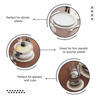 Cotton Beige & Off White Dinning Table Combo (Pack of 11)
