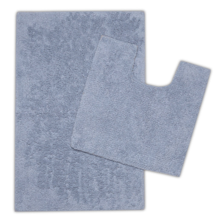 Cotton Light Blue Bathmat (Pack of 2)