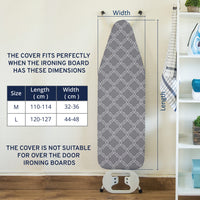 20s Sheeting Grey Tiles Ironing Board Cover (Pack of 1)