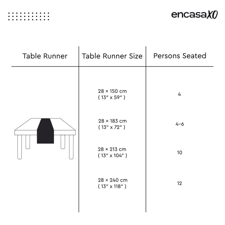 Blackout Buti Medium Grey Table Runner (Pack of 1)