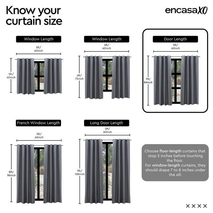 Canvas Jet Black Curtain (Pack of 1)