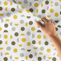Cotton Yellow Moon Table Cloth (Pack of 1)