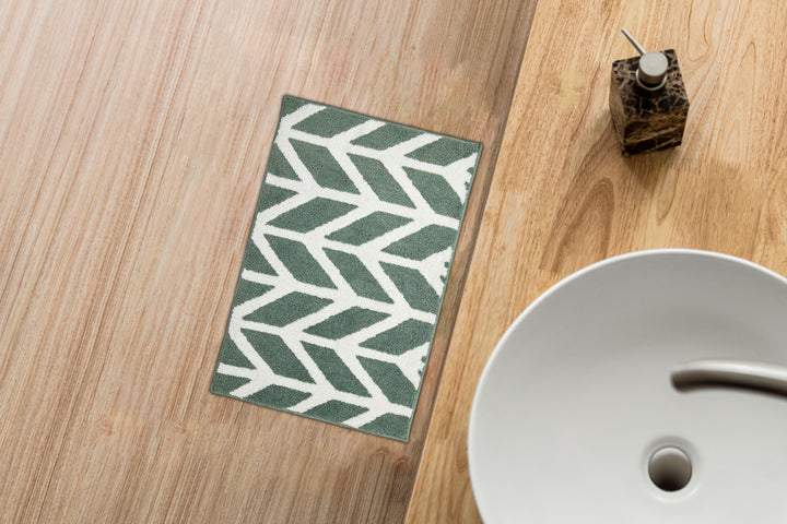 Microfibre Sage Green Bathmat (Pack of 1)