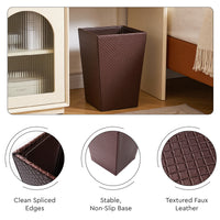 PU-Leather Copper Leather Dustbin