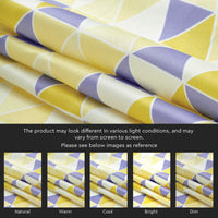 Polyester Triangles Lime Curtain (Pack of 2)