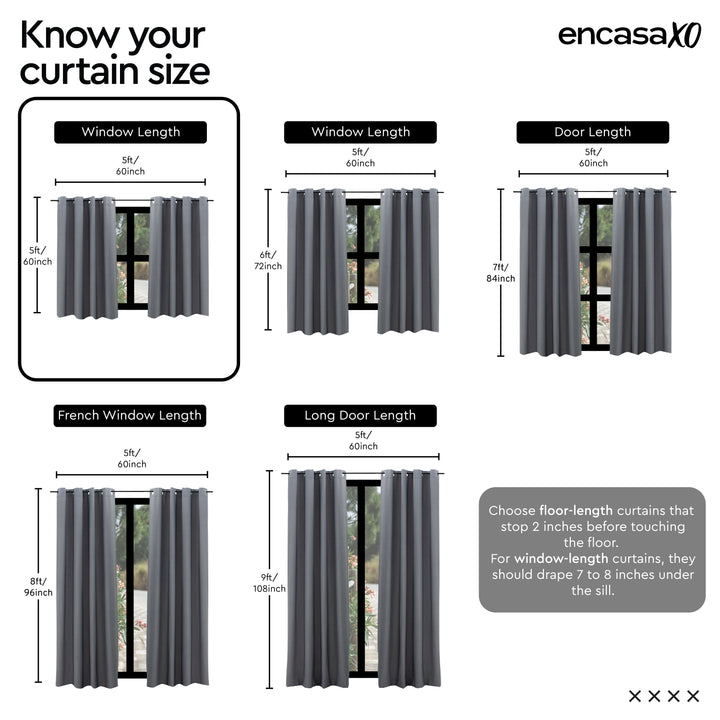 Canvas Grey Curtain (Pack of 1)