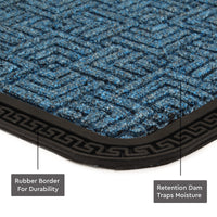 Polypropylene Main Door Entrance Mats Welcome Mat with Rubber Border | Anti Slip Rubber Backing | Ideal for Home, Outdoor, Balcony, Office | Pack of 1