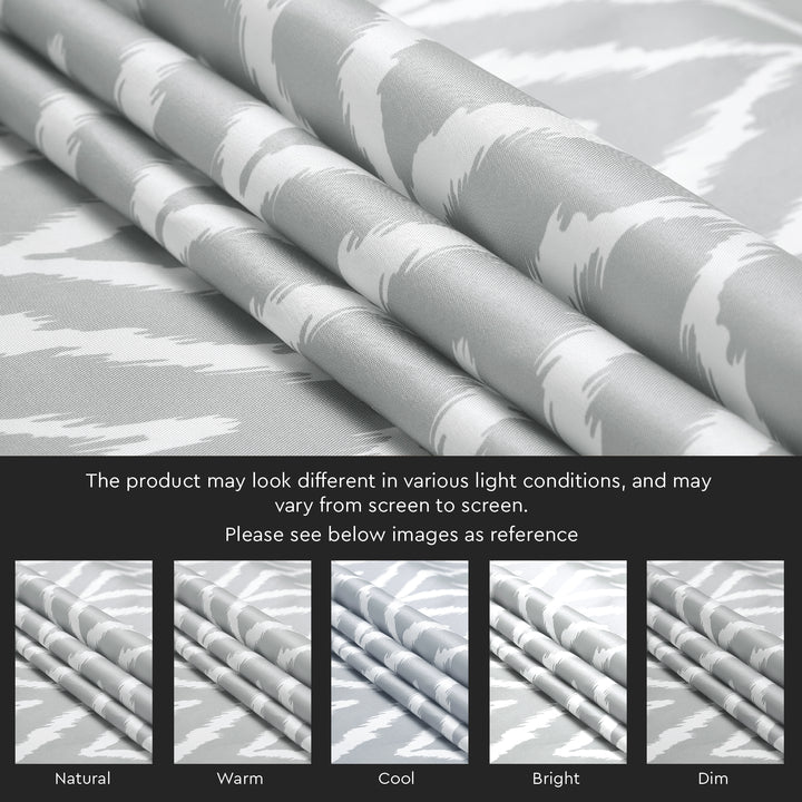 Micro Fire Grey Curtain (Pack of 2)