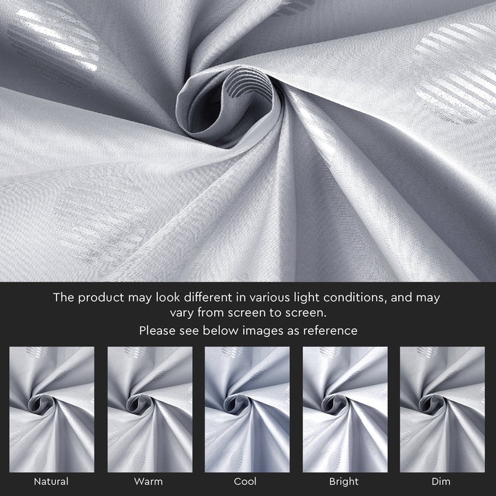 Polyester Dollar Grey Curtain (Pack of 2)