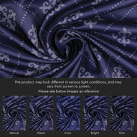 Micro Moroccan Navy Curtain (Pack of 2)