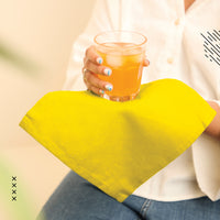Cotton Sunbeam Yellow Table Napkins (Pack of 12)