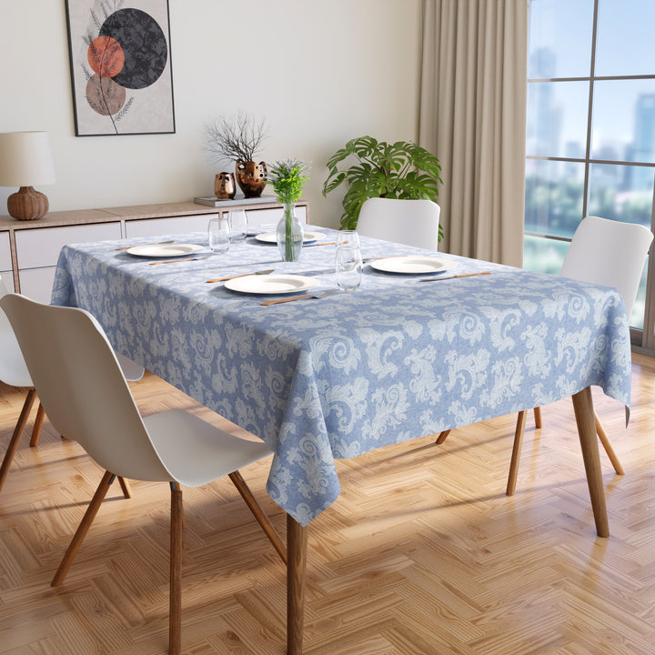Cotton Blue Table Cloth (Pack of 1)