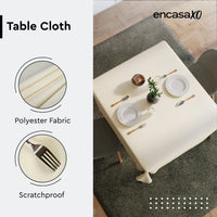 Polyester Cream Table Cloth (Pack of 1)