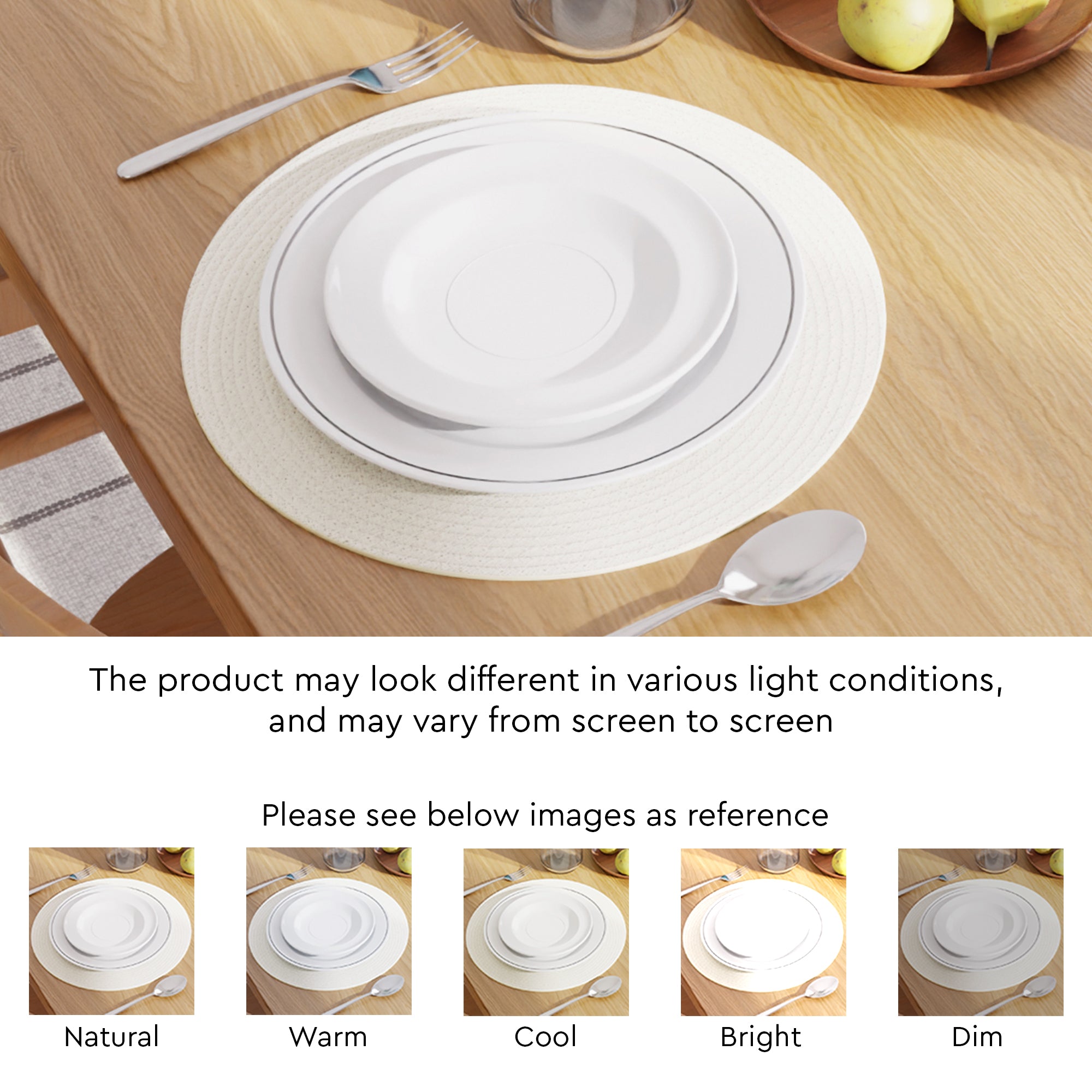 Cotton Off White Placemat (Pack of 6)