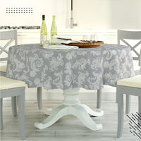 Cotton chambray Grey Table Cloth (Pack of 1)