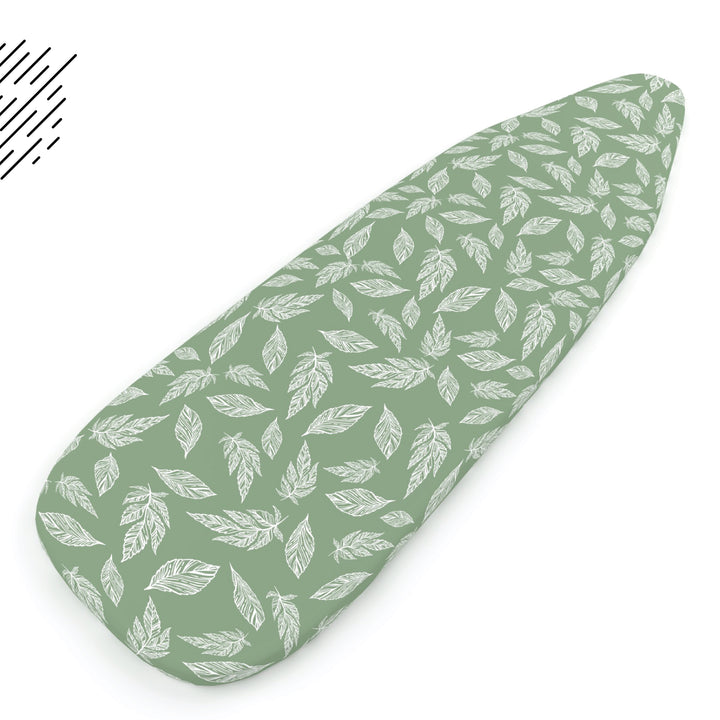20s Sheeting Big Leaves Green Ironing Board Cover