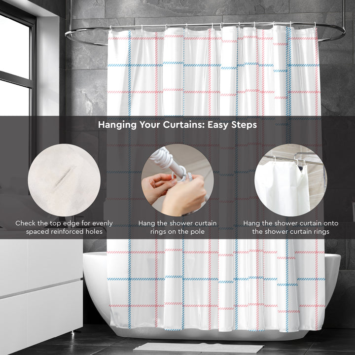 Polyester Squares Shower Curtain (Pack of 1)