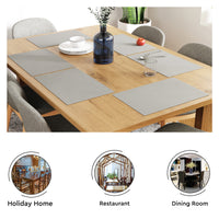 Ribbed Cotton Light Grey Placemat (Pack of 6)