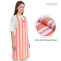 RC Yarn-Dyed Franca Orange Stripes Apron (Pack of 1)