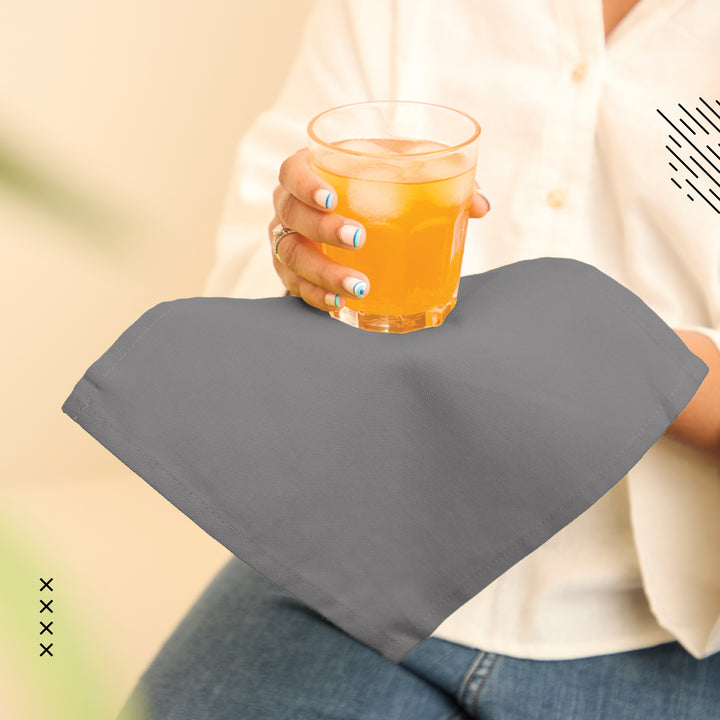 Cotton Grey Table Napkins (Pack of 12)