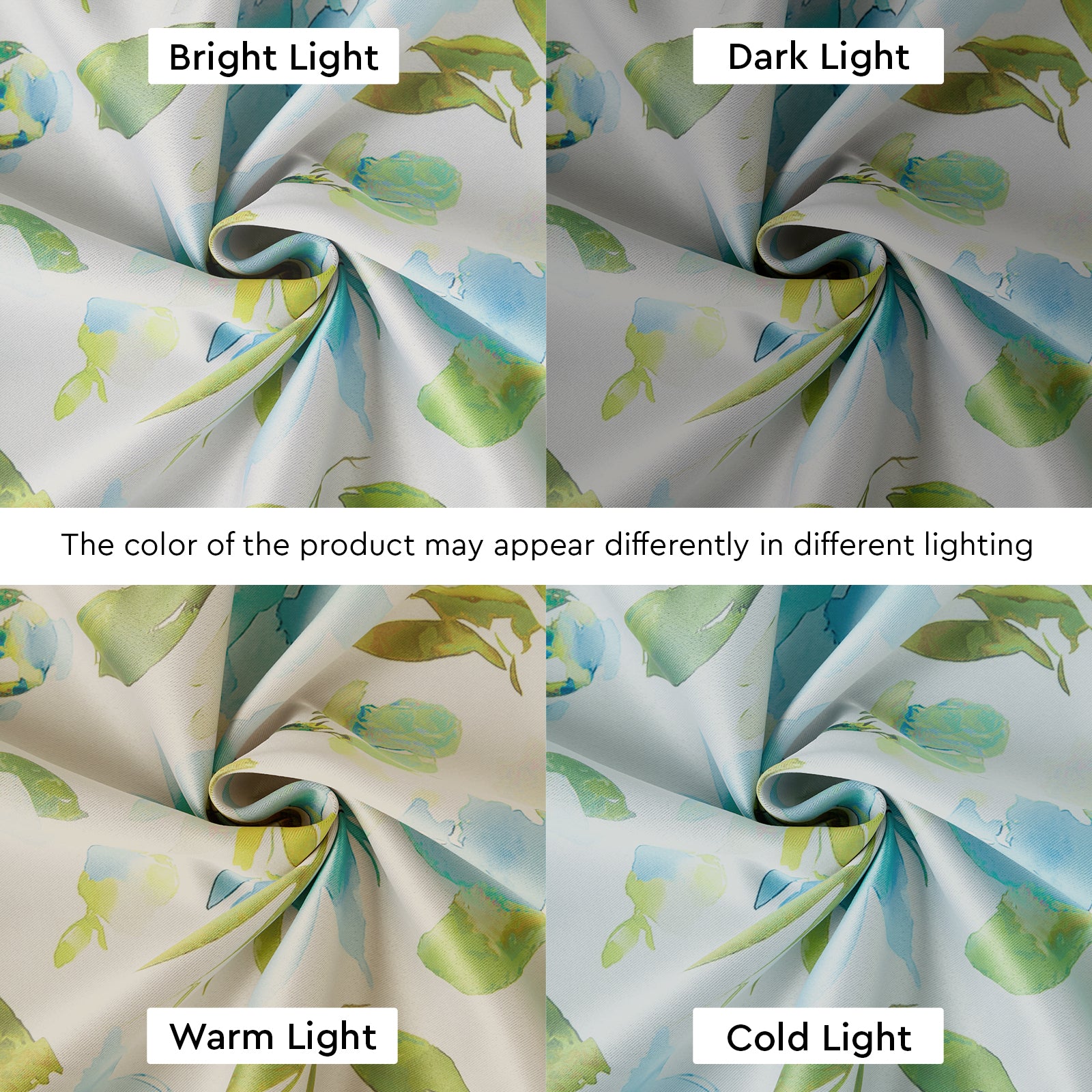 Blackout Polyester F1 Aqua Curtain (Pack of 2)