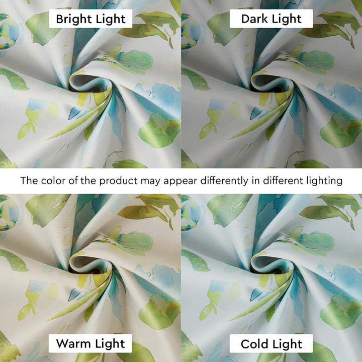Blackout Polyester F1 Aqua Curtain (Pack of 2)