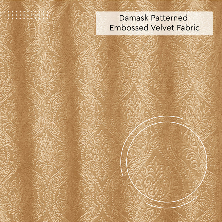 Embossed Velvet Gold Fabric
