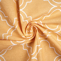 Cotton Peach Tiles Table Cloth (Pack of 1)
