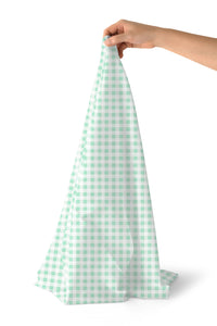 20s Sheeting Light Green Checks Fabric (1 Meter)