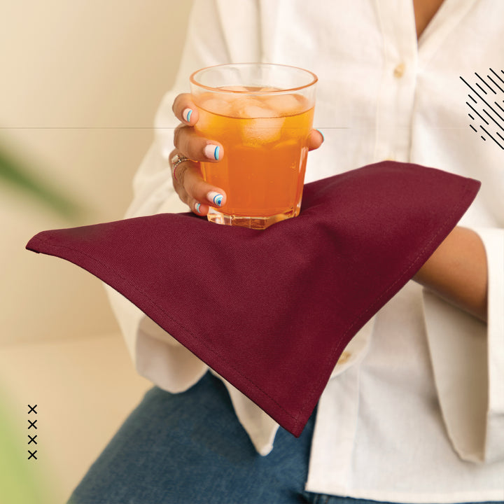Cotton Rich Maroon Table Napkins (Pack of 12)