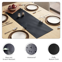 PVC Leather Navy Blue Table Runner