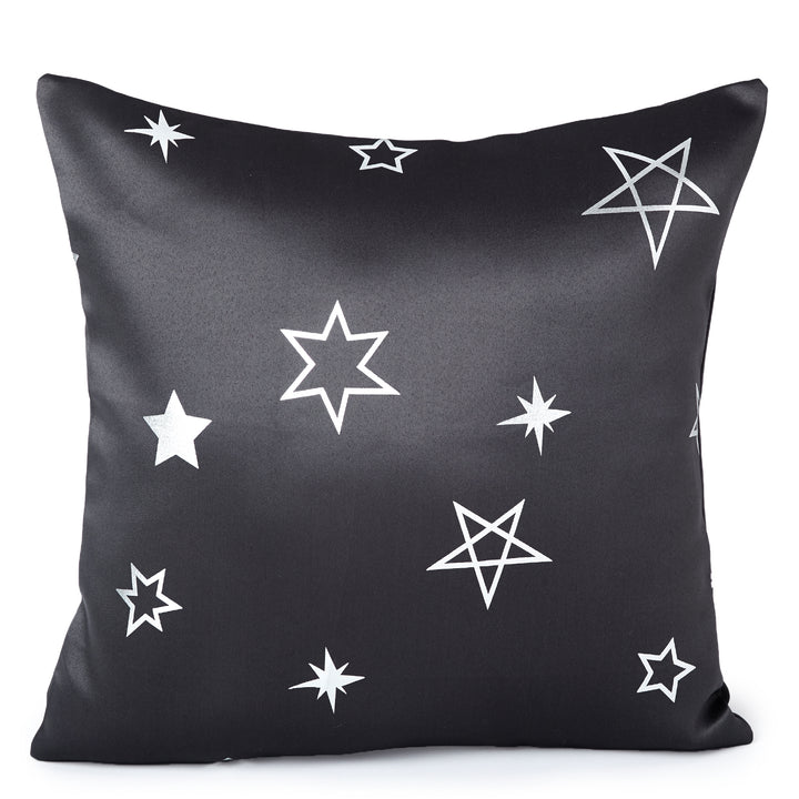 Blackout Polyester Fabric by Meter, 100x122 cm | Blocks Light, Heat & Noise, For Curtains, Cushion Covers, Door & Window Drapes - Foil Star Print