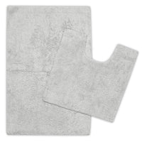 Cotton Light Grey Bathmat (Pack of 2)
