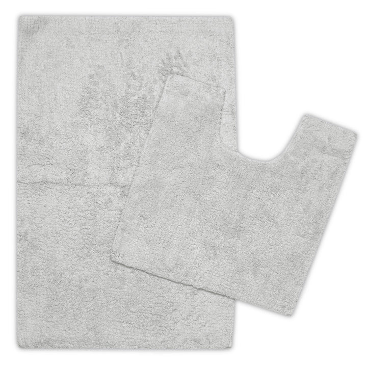 Cotton Light Grey Bathmat (Pack of 2)