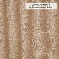Embossed Velvet Beige Fabric